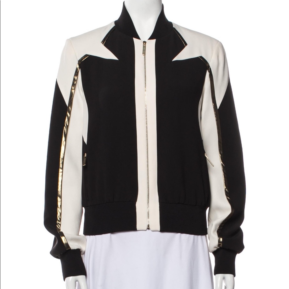 Elie Saab colorblock pattern Bomber Jacket